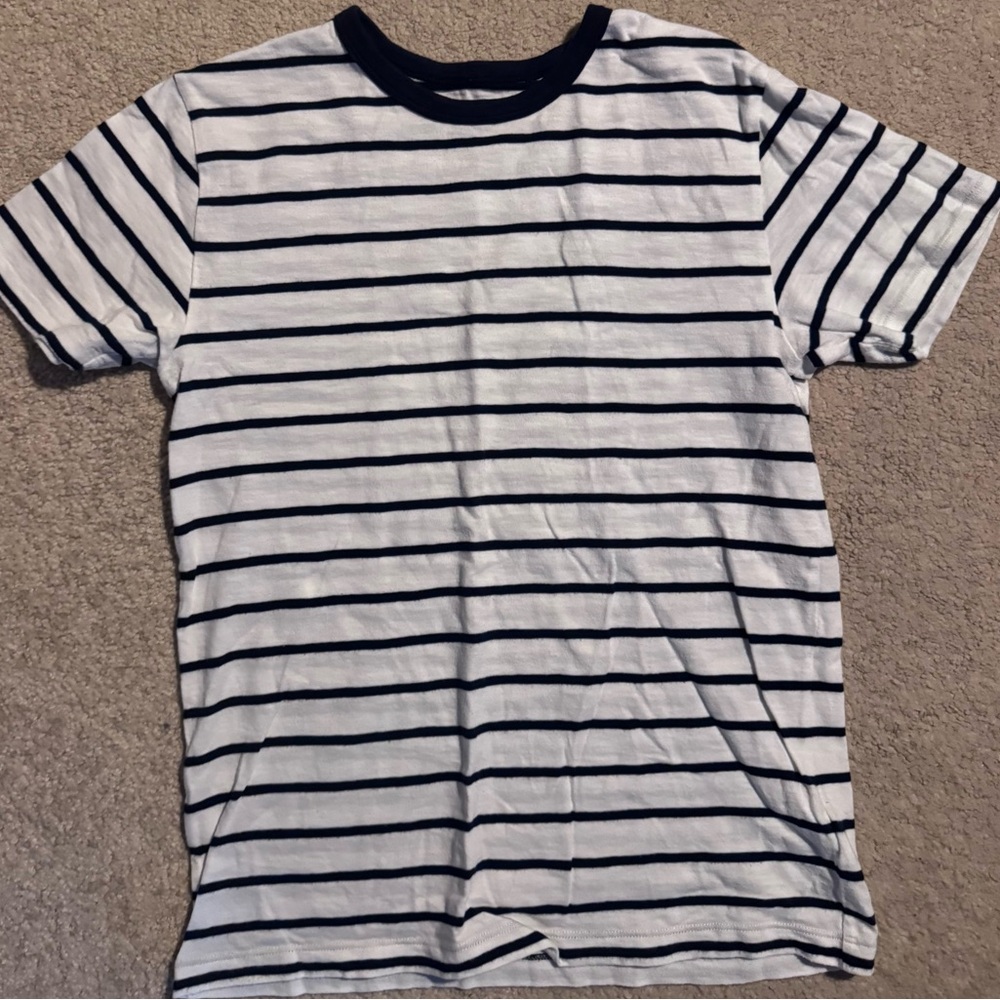 Striped Navy and White T-Shirt